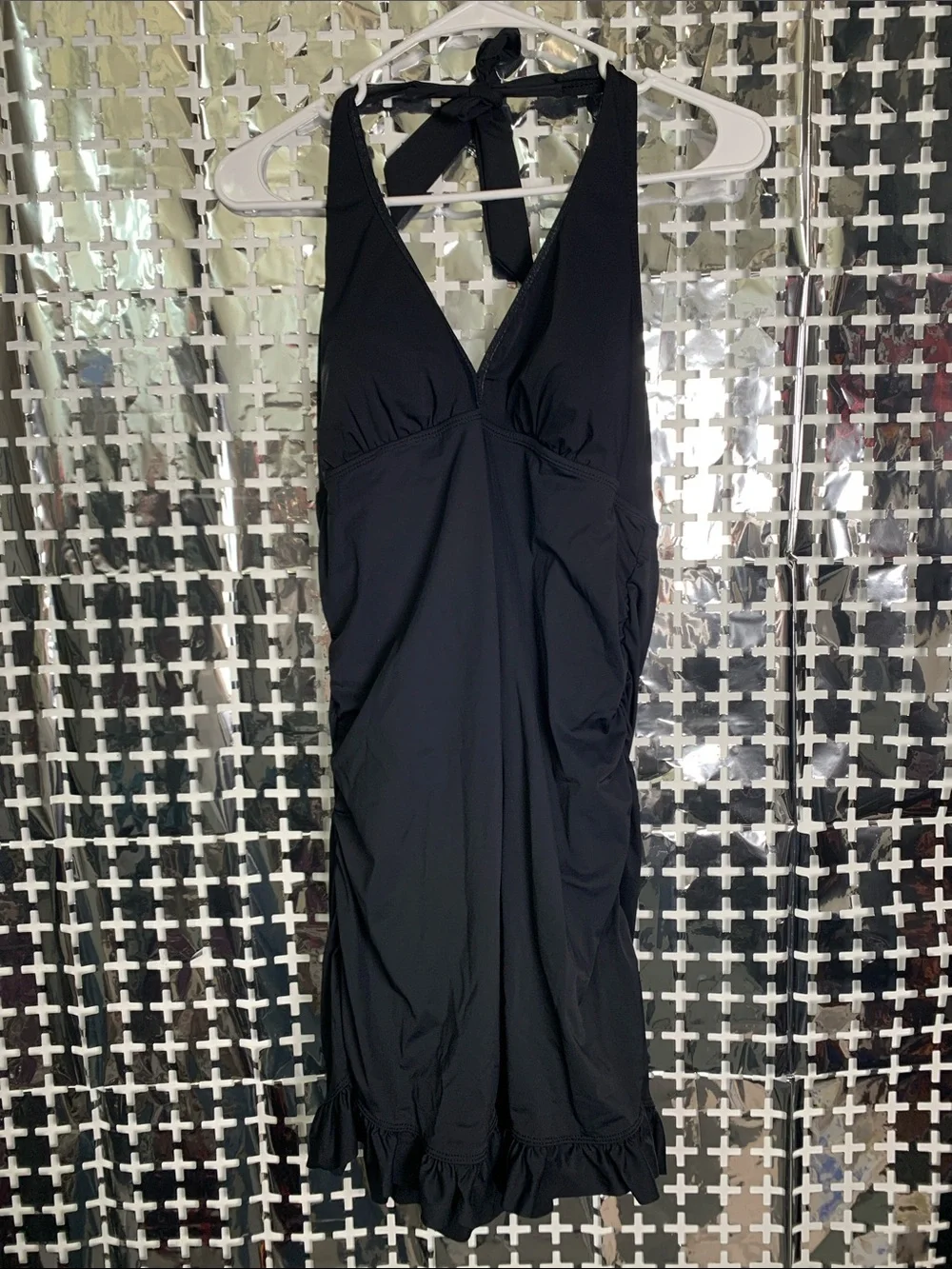 SPANX Black Halter One-Piece Swimdress